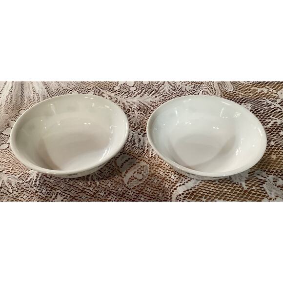 Set of 2 Corelle Country Cottage Small Bowls 7.25” Green Band on Rim - Picture 10 of 10